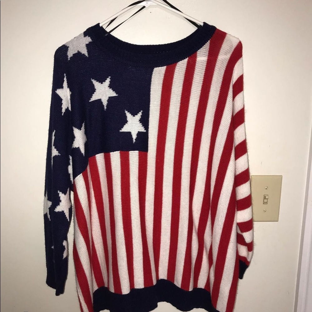 American Flag cotton sweater